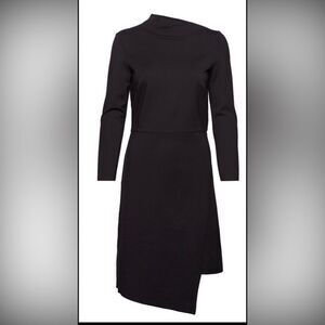 Dagmar Elegant Black Asymmetrical Dress, XS